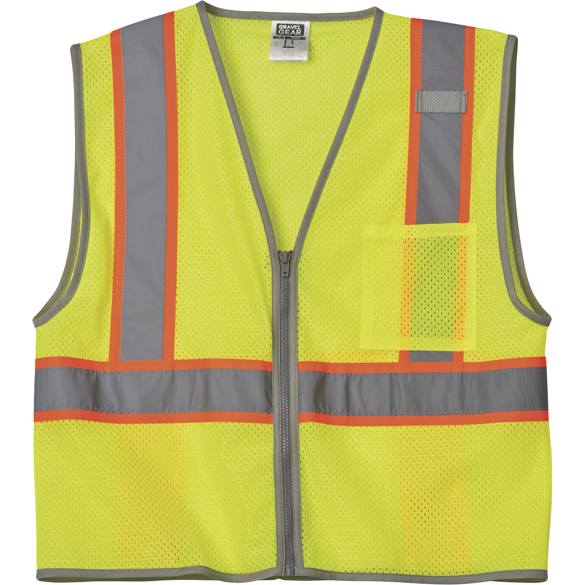 Gravel Gear Men's Class 2 High-Visibility Contrast Mesh Safety Vest